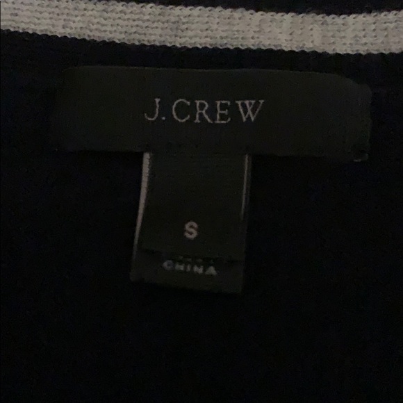 Navy blue cardigan with light beige trim! - Picture 4 of 4